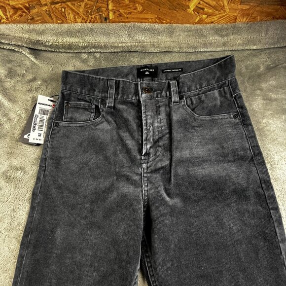 Quiksilver Boys Sz 26X26 Gray Kracker Corduroy Pants Straight Tapered NWT Skater - Picture 11 of 16